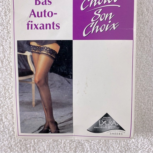 Vintage Secret Thigh Highs With Lace Top Band in Neutral Tall NWT - Picture 4 of 7